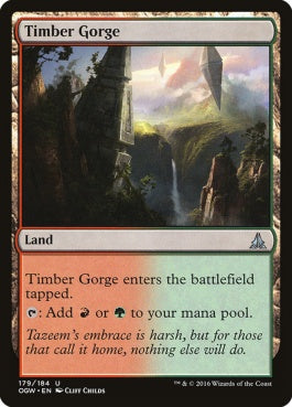 naokuroshop MTG [OGW][179][土地][U][EN][森林の地溝/Timber Gorge] NM