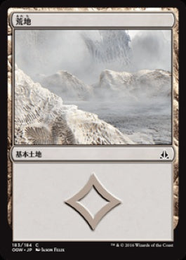 naokuroshop MTG [OGW][183a][土地][C][EN][荒地/Wastes] NM