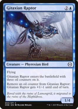 naokuroshop MTG [ONE][053][青][C][EN][ギタクシア派の猛禽/Gitaxian Raptor] NM