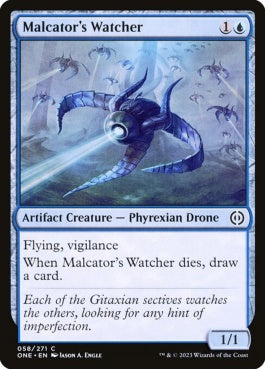 naokuroshop MTG [ONE][058][青][C][EN][マルカトールの監視者/Malcator's Watcher]（foil） NM