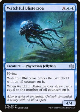 naokuroshop MTG [ONE][078][青][U][EN][用心深いブリスタゾア/Watchful Blisterzoa]（foil） NM