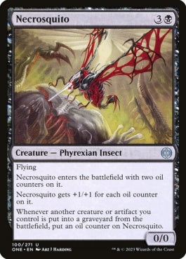 naokuroshop MTG [ONE][100][黒][U][EN][屍蚊/Necrosquito]（foil） NM