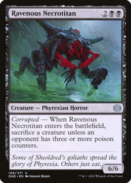 naokuroshop MTG [ONE][106][黒][U][EN][貪欲な屍巨人/Ravenous Necrotitan]（foil） NM