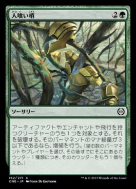 naokuroshop MTG [ONE][162][緑][C][JP][人喰い梢/Carnivorous Canopy]（foil） NM