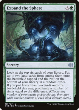 naokuroshop MTG [ONE][168][緑][U][EN][球層の拡大/Expand the Sphere]（foil） NM