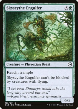 naokuroshop MTG [ONE][183][緑][C][EN][空鎌の飲み込むもの/Skyscythe Engulfer]（foil） NM