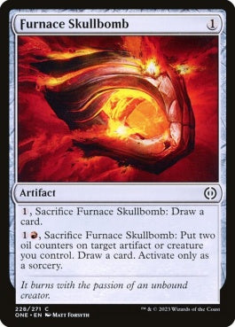 naokuroshop MTG [ONE][228][茶][C][EN][焼炉の頭蓋爆弾/Furnace Skullbomb]（foil） NM