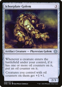 naokuroshop MTG [ONE][230][茶][U][EN][胆液板のゴーレム/Ichorplate Golem]（foil） NM