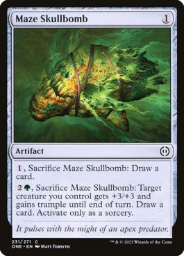 naokuroshop MTG [ONE][231][茶][C][EN][迷宮の頭蓋爆弾/Maze Skullbomb]（foil） NM