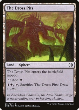 naokuroshop MTG [ONE][251][土地][C][EN][ドロス窟/The Dross Pits]（foil） NM