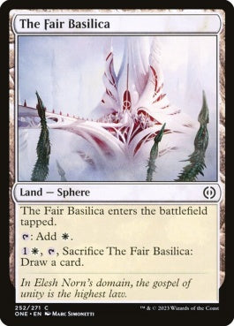 naokuroshop MTG [ONE][252][土地][C][EN][美麗聖堂/The Fair Basilica]（foil） NM