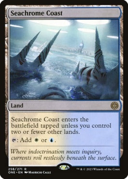 naokuroshop MTG [ONE][258][土地][R][EN][金属海の沿岸/Seachrome Coast]（foil） NM