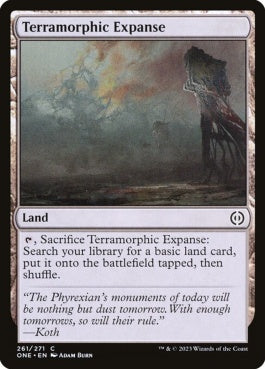 naokuroshop MTG [ONE][261][土地][C][EN][広漠なる変幻地/Terramorphic Expanse]（foil） NM