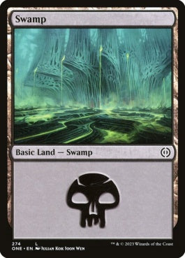 naokuroshop MTG [ONE][274][土地][C][EN][沼/Swamp]（foil） NM