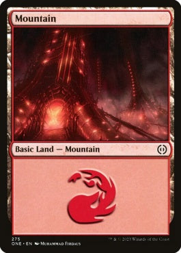 naokuroshop MTG [ONE][275][土地][C][EN][山/Mountain]（foil） NM