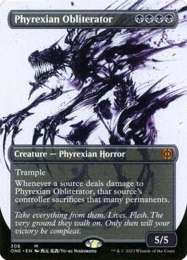 naokuroshop MTG [ONE][308][黒][M][EN][ファイレクシアの抹消者/Phyrexian Obliterator]（foil） NM