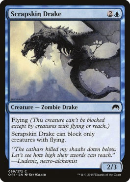 naokuroshop MTG [ORI][069][青][C][EN][屑肌のドレイク/Scrapskin Drake] NM