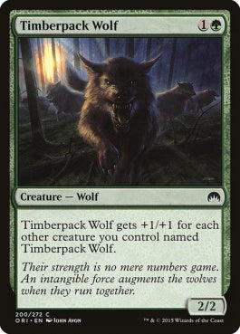 naokuroshop MTG [ORI][200][緑][C][EN][森林群れの狼/Timberpack Wolf] NM