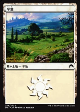 naokuroshop MTG [ORI][254][土地][C][JP][平地/Plains] NM