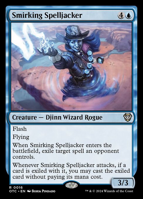 naokuroshop MTG [OTC][0016][青][R][EN][嘲笑う呪文乗っ取り/Smirking Spelljacker] NM