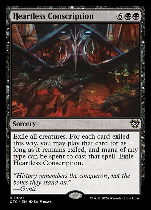 naokuroshop MTG [OTC][0021][黒][R][EN][心なき徴兵/Heartless Conscription] NM