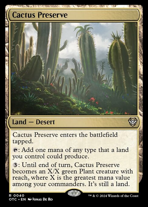 naokuroshop MTG [OTC][0040][土地][R][EN][サボテン保護区/Cactus Preserve] NM