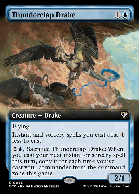 naokuroshop MTG [OTC][0053][青][R][EN][雷音のドレイク/Thunderclap Drake] NM