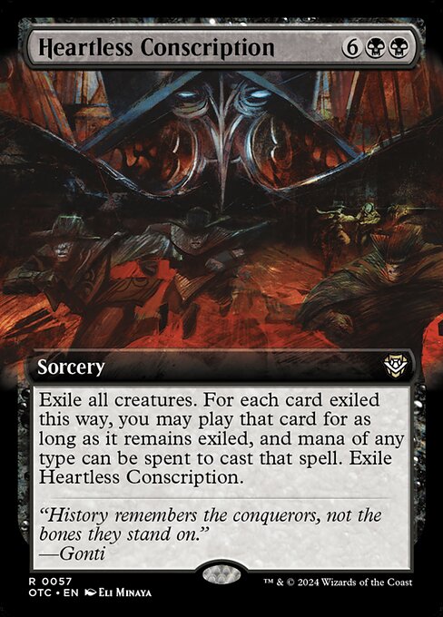 naokuroshop MTG [OTC][0057][黒][R][EN][心なき徴兵/Heartless Conscription] NM