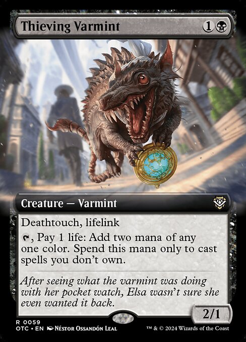 naokuroshop MTG [OTC][0059][黒][R][EN][泥棒の匪獣/Thieving Varmint] NM