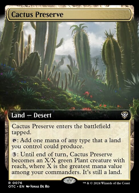 naokuroshop MTG [OTC][0076][土地][R][EN][サボテン保護区/Cactus Preserve] NM