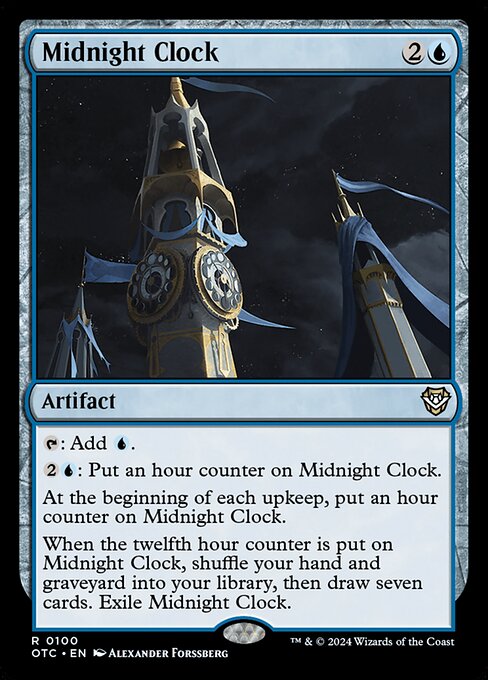 naokuroshop MTG [OTC][0100][青][R][EN][真夜中の時計/Midnight Clock] NM