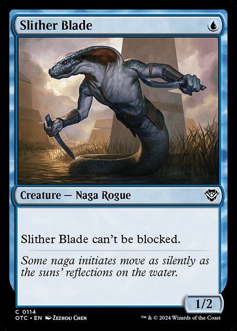 naokuroshop MTG [OTC][0114][青][C][EN][這い寄る刃/Slither Blade] NM