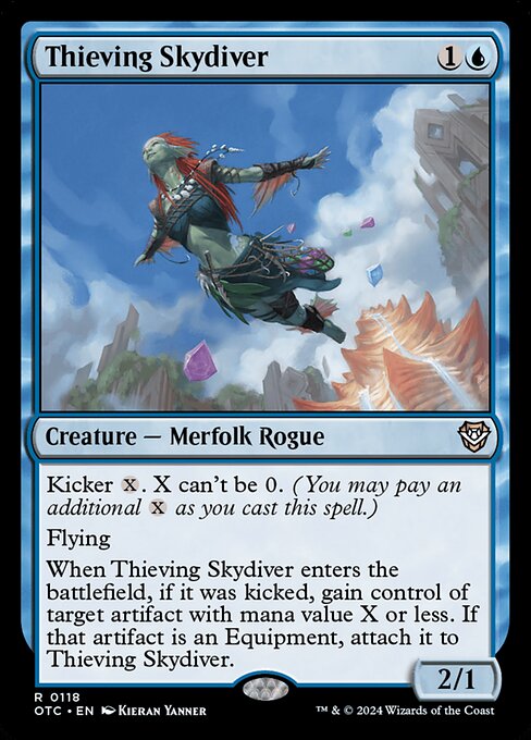 naokuroshop MTG [OTC][0118][青][R][EN][泥棒スカイダイバー/Thieving Skydiver] NM