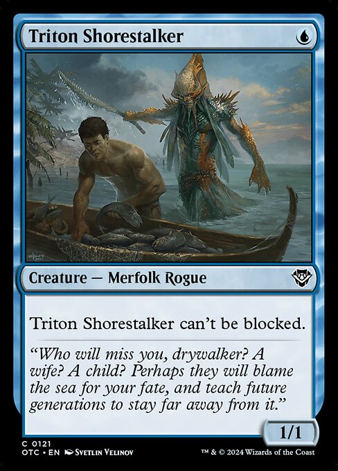 naokuroshop MTG [OTC][0121][青][C][EN][トリトンの岸忍び/Triton Shorestalker] NM