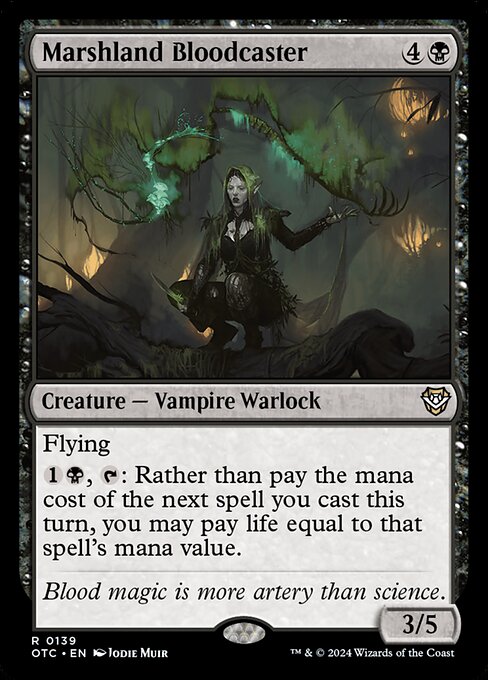 naokuroshop MTG [OTC][0139][黒][R][EN][湿地帯の血唱え/Marshland Bloodcaster] NM