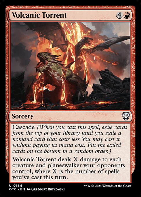 naokuroshop MTG [OTC][0184][赤][U][EN][火山の奔流/Volcanic Torrent] NM