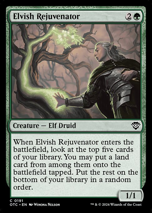 naokuroshop MTG [OTC][0191][緑][C][EN][エルフの再生者/Elvish Rejuvenator] NM