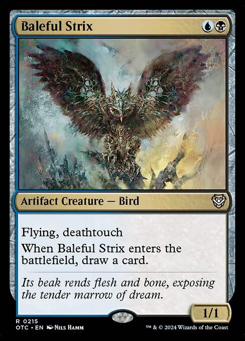 naokuroshop MTG [OTC][0215][多][R][EN][悪意の大梟/Baleful Strix] NM