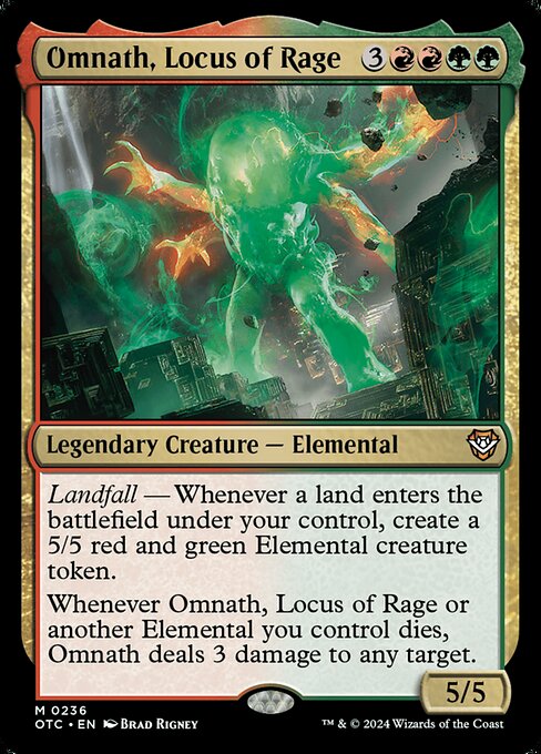 naokuroshop MTG [OTC][0236][多][M][EN][怒りの座、オムナス/Omnath, Locus of Rage] NM