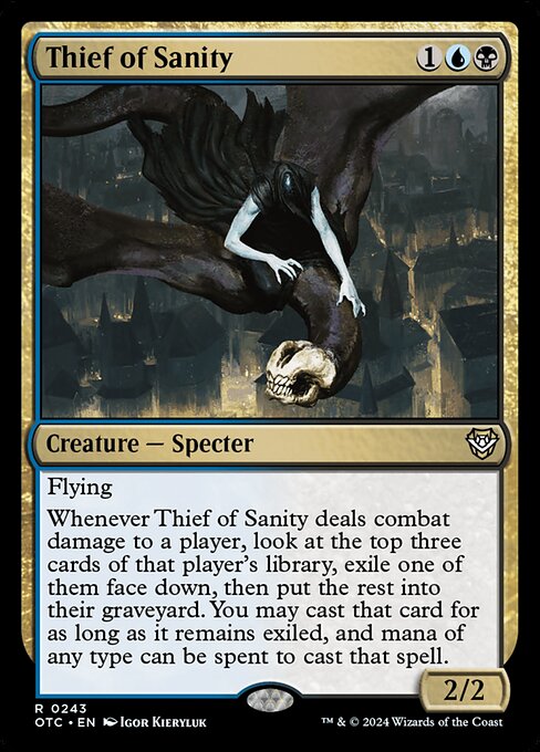 naokuroshop MTG [OTC][0243][多][R][EN][正気泥棒/Thief of Sanity] NM