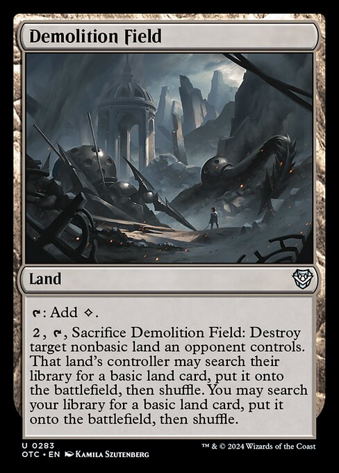 naokuroshop MTG [OTC][0283][土地][U][EN][解体爆破場/Demolition Field] NM