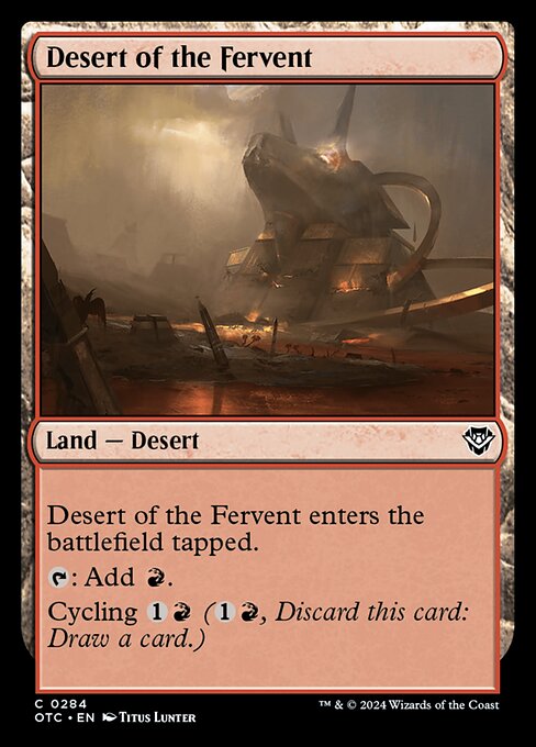 naokuroshop MTG [OTC][0284][土地][C][EN][熱烈の砂漠/Desert of the Fervent] NM