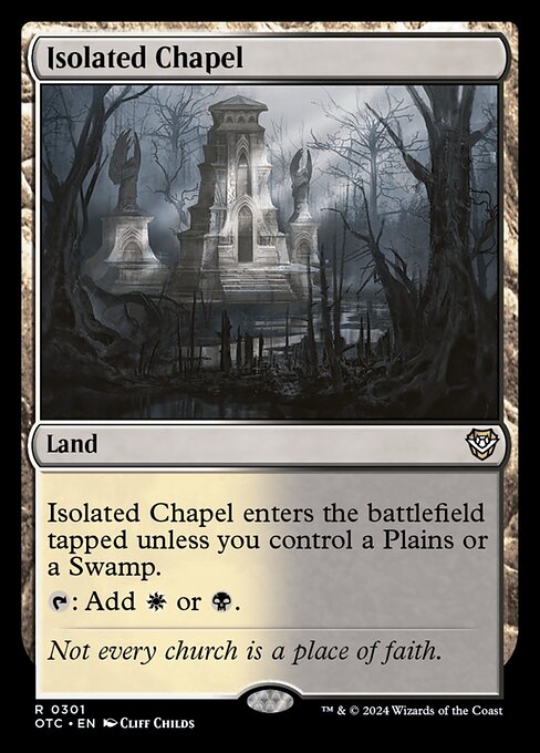 naokuroshop MTG [OTC][0301][土地][R][EN][孤立した礼拝堂/Isolated Chapel] NM