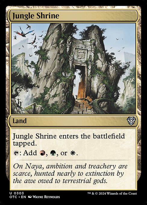 naokuroshop MTG [OTC][0303][土地][U][EN][ジャングルの祭殿/Jungle Shrine] NM