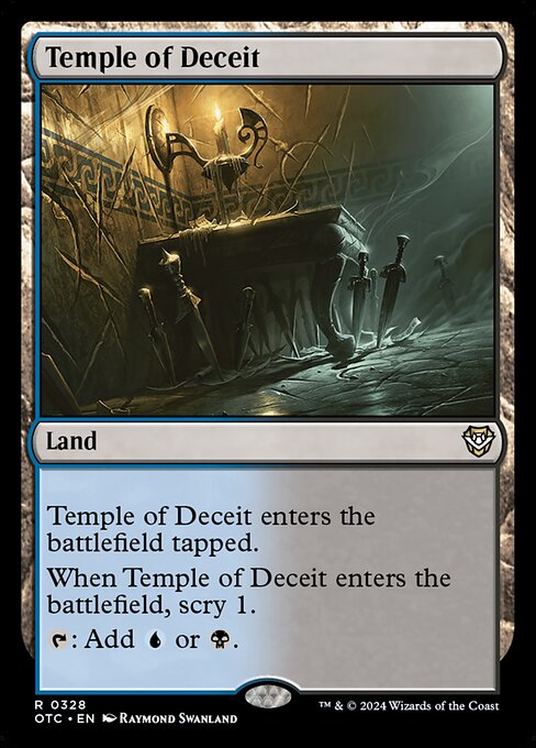 naokuroshop MTG [OTC][0328][土地][R][EN][欺瞞の神殿/Temple of Deceit] NM