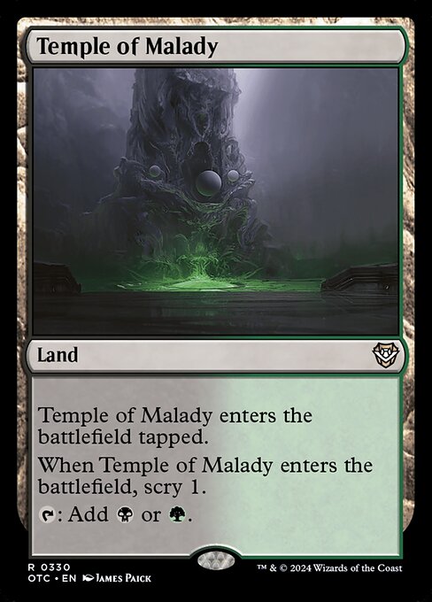 naokuroshop MTG [OTC][0330][土地][R][EN][疾病の神殿/Temple of Malady] NM