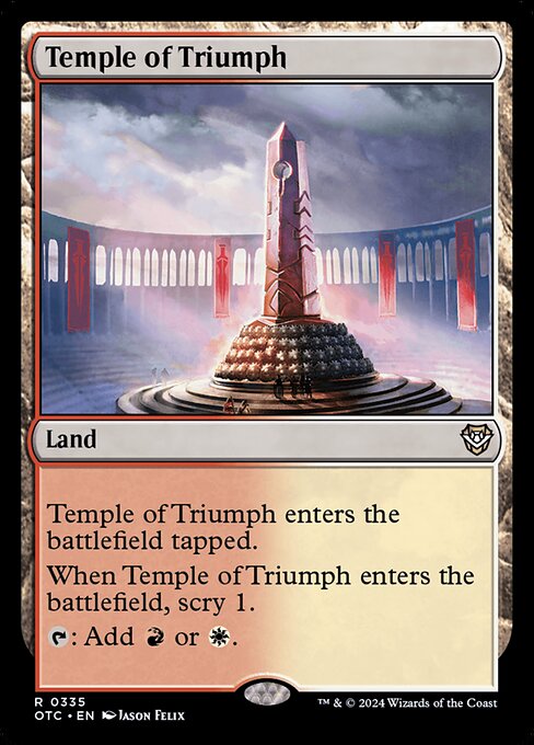 naokuroshop MTG [OTC][0335][土地][R][EN][凱旋の神殿/Temple of Triumph] NM