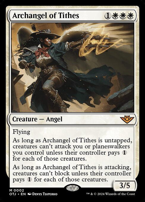 naokuroshop MTG [OTJ][0002][白][M][EN][徴税の大天使/Archangel of Tithes]（foil） NM