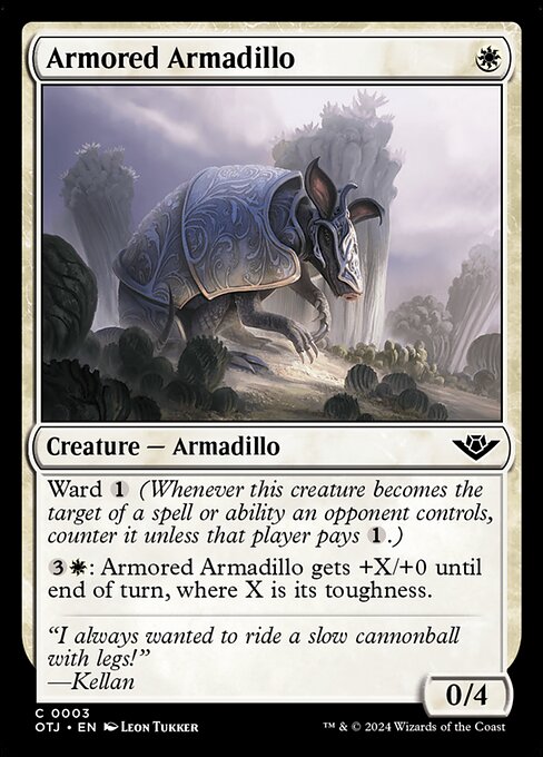 naokuroshop MTG [OTJ][0003][白][C][EN][装甲アルマジロ/Armored Armadillo]（foil） NM