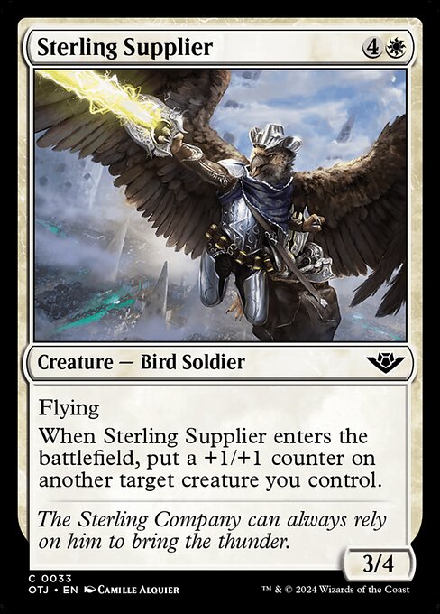 naokuroshop MTG [OTJ][0033][白][C][EN][スターリング社の納品者/Sterling Supplier]（foil） NM